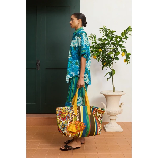 Alemais Margo Shirt  Sustainable Tops with Alemais print -  Luxury Handbags Australian Designer