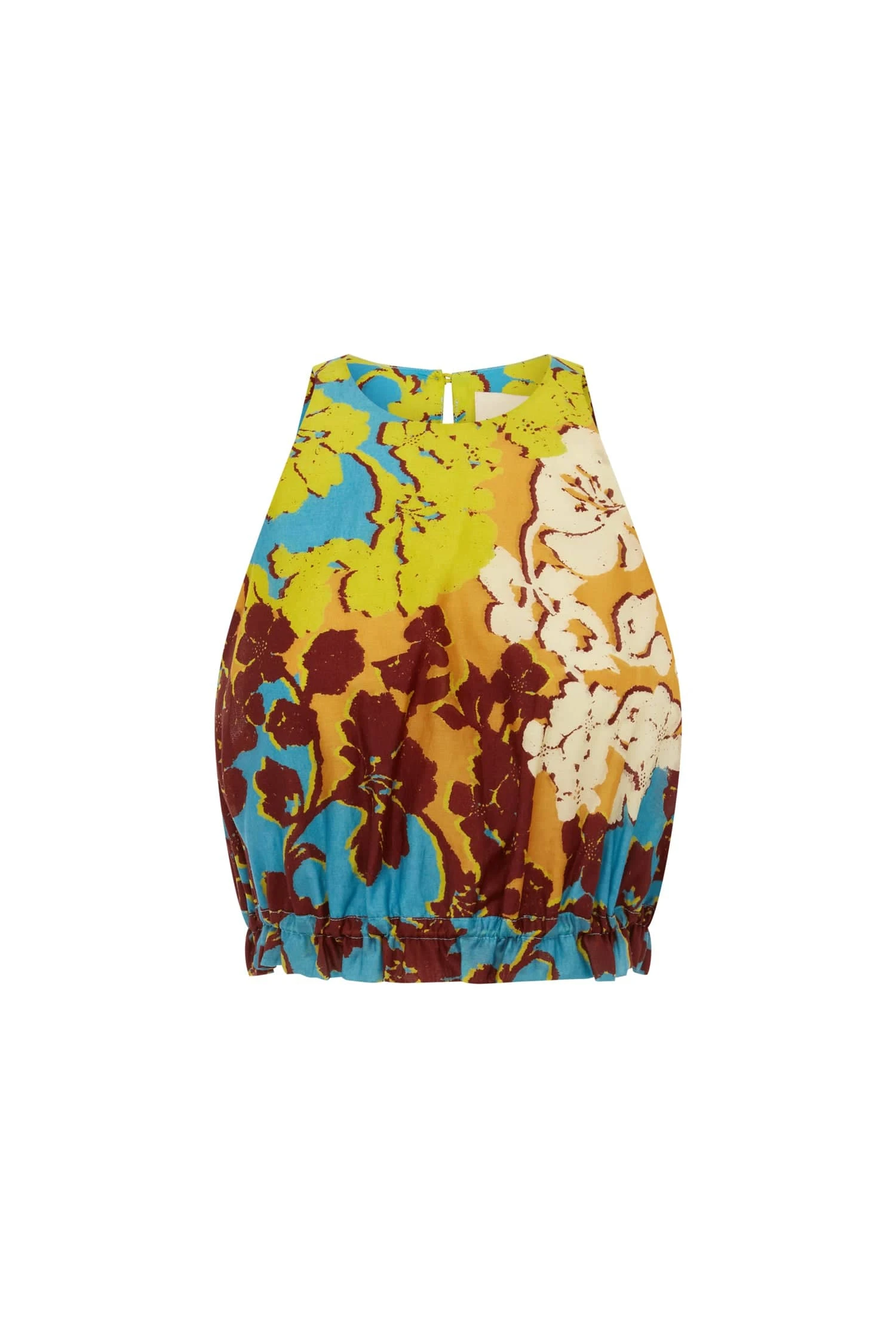 Splice Crop Top by Alemais - Tops Alemais Splice Crop Top Sustainable Tops with Alemais print - Luxury Handbags Australian Designer