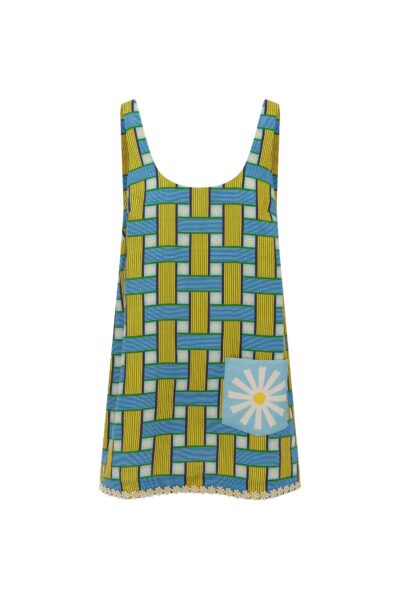 Alemais Sunlounge Mini Dress  Sustainable Dresses with Alemais print -  Luxury Handbags Australian Designer