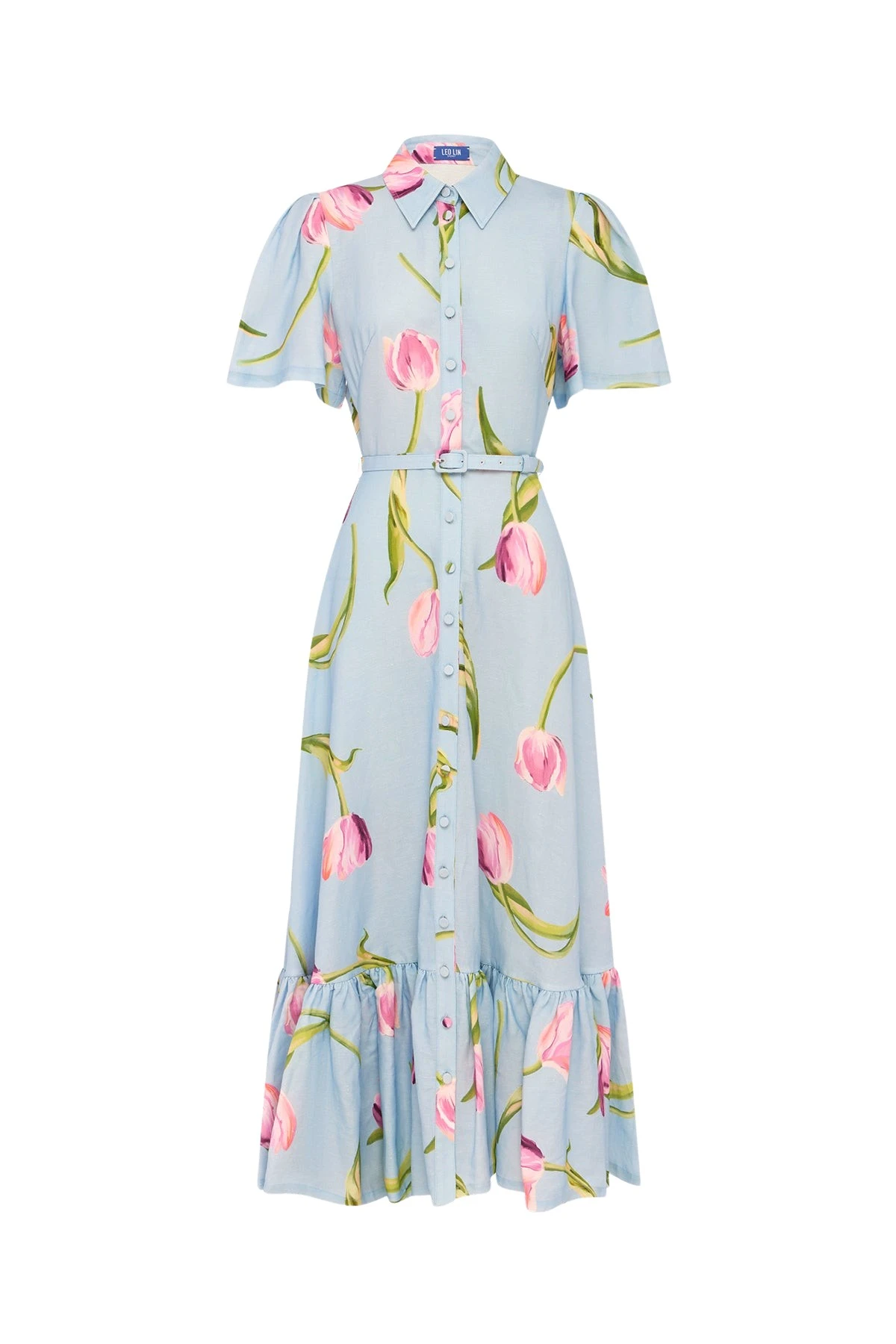 Leo-Lin-Becca68926_nobg Leo Lin Becca Short Sleeve Midi Dress - Leo Lin Dress - Australian Luxury Fashion - Shop at Luxury Shoes