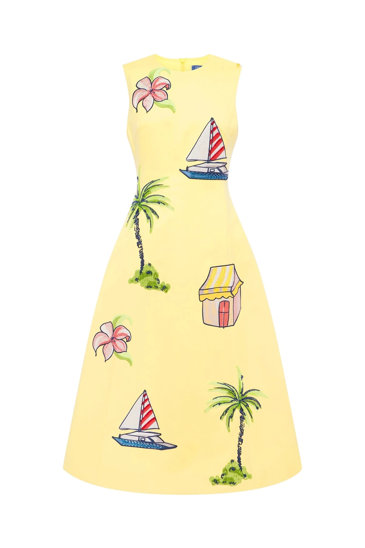 Leo-Lin-Cleo81306_nobg Leo Lin Cleo Embroidered Sleeveless Midi Dress - Leo Lin Dress - Australian Luxury Fashion - Shop at Luxury Shoes
