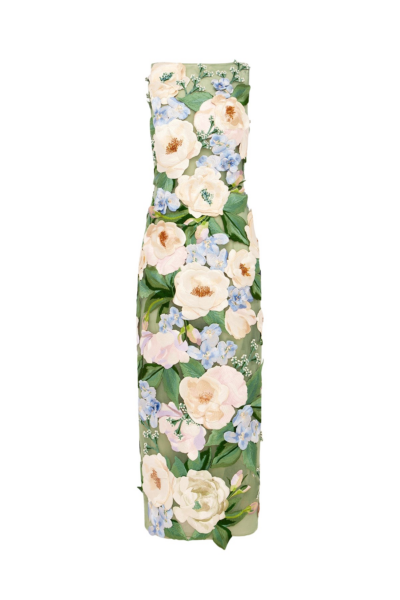 Leo Lin Fleur Floral Hand-Embroidered Backless Maxi Dress - Leo Lin Dress - Australian Luxury Fashion - Shop at Luxury Shoes 