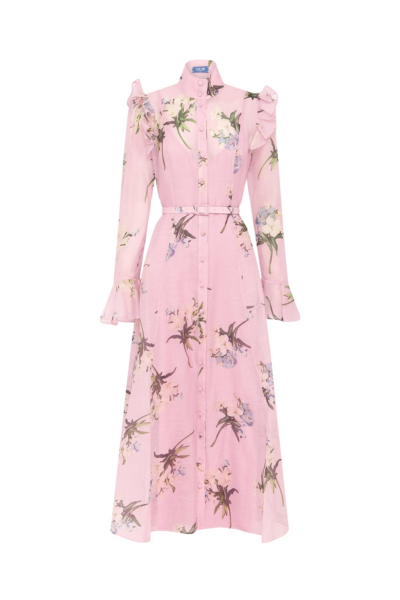 Leo Lin Katrina Butterfly Sleeve Midi Dress - Leo Lin Dress - Australian Luxury Fashion - Shop at Luxury Shoes 