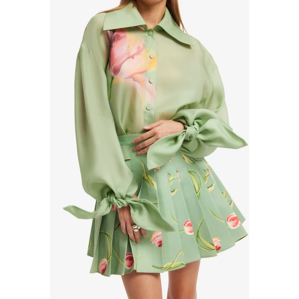 Leo Lin Melody Pleated Mini Skirt - Leo Lin Dress - Australian Luxury Fashion - Shop at Luxury Shoes 