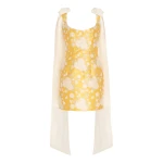 Markarian Celestia Yellow Floral Brocade Mini Dress - Dresses - New York Luxury Occasion Wear at Luxury Shoes 