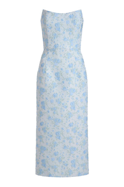Markarian Giulia Cornflower And Mint Brocade Dress - Dresses - New York Luxury Occasion Wear at Luxury Shoes 