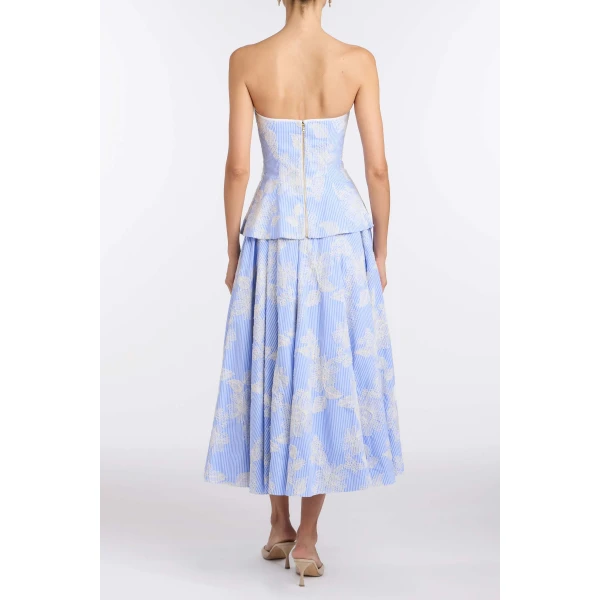 Markarian Lola Floral Embroidered Strapless Top - Tops - New York Luxury Occasion Wear at Luxury Shoes 