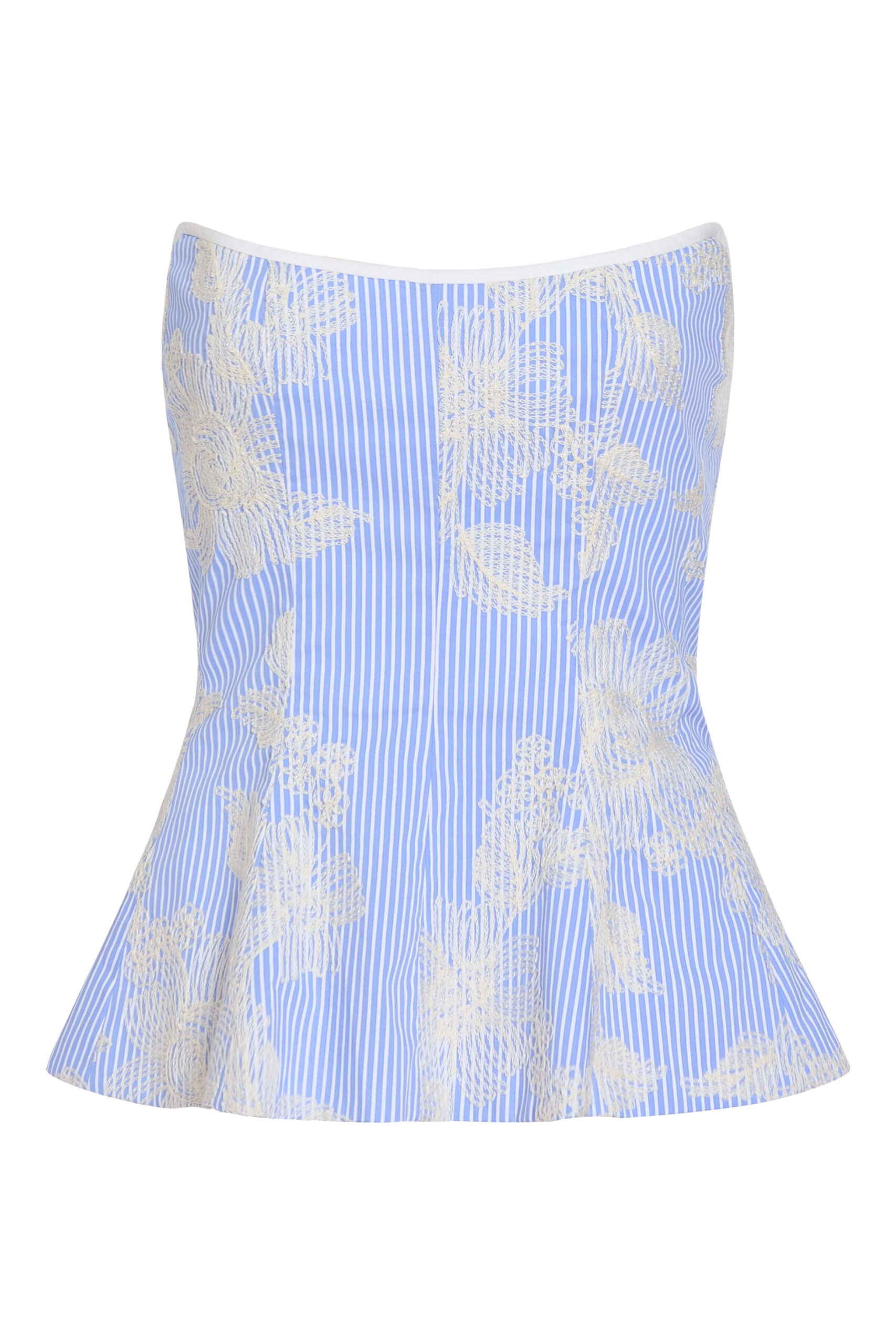 Markarian Lola Floral Embroidered Strapless Top - Tops - New York Luxury Occasion Wear at Luxury Shoes Markarian Lola Floral Embroidered Strapless Top - Tops - New York Luxury Occasion Wear at Luxury Shoes