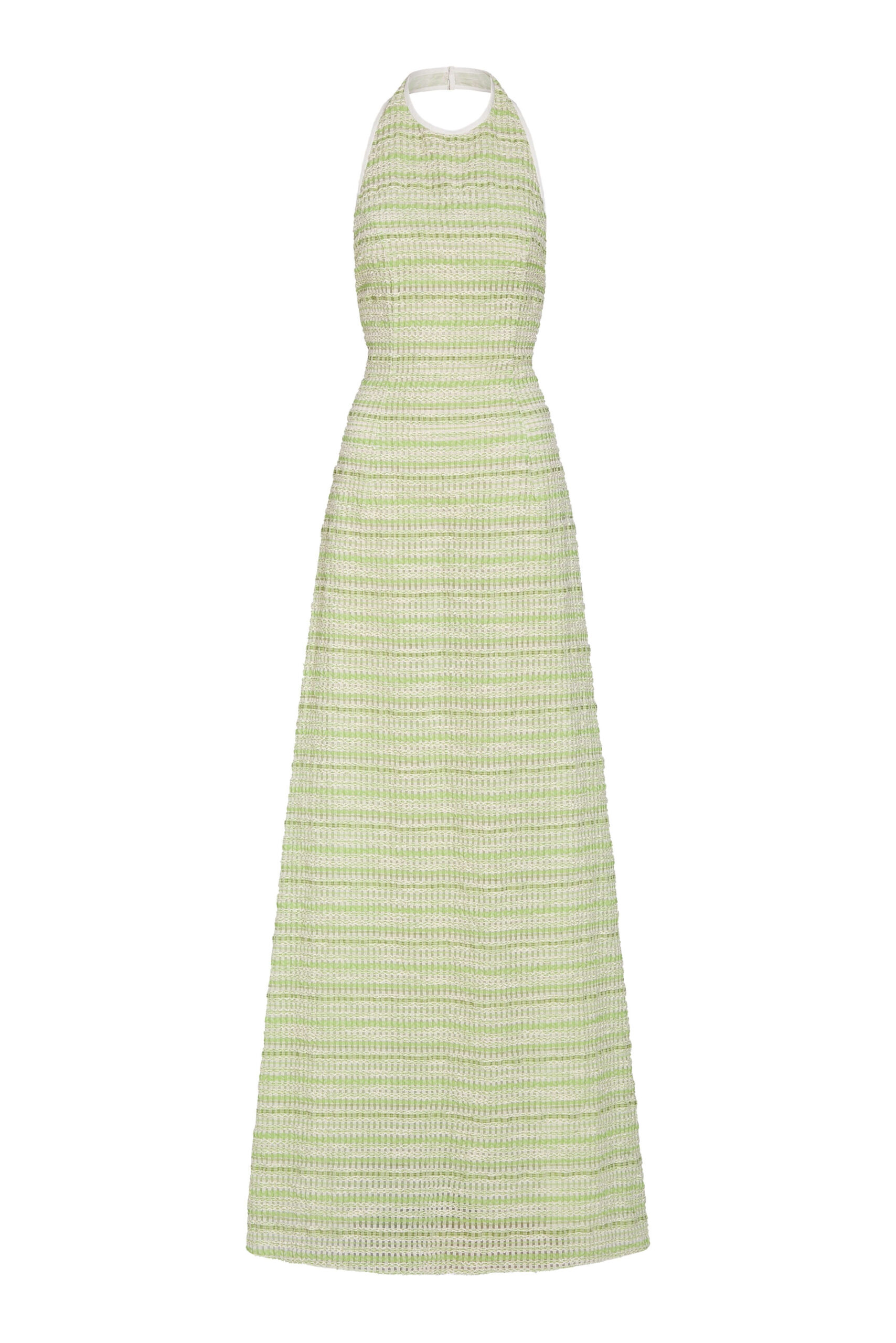 Markarian Sahara Lime Textured Stripe Halter Gown - Dresses - New York Luxury Occasion Wear at Luxury Shoes Markarian Sahara Lime Textured Stripe Halter Gown - Dresses - New York Luxury Occasion Wear at Luxury Shoes