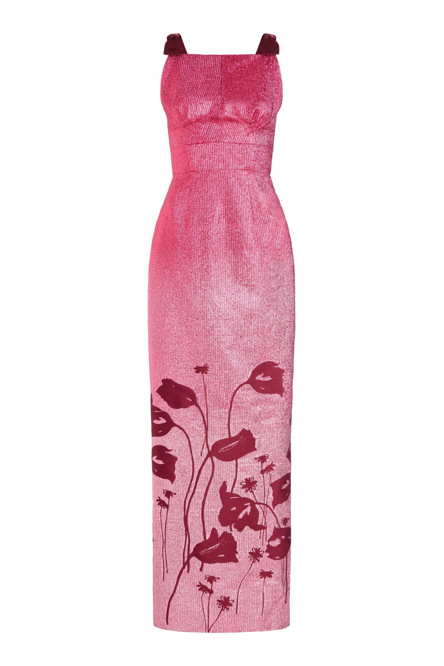 Markarian Solange Metallic Pink Floral Ombre Gown - Dresses - New York Luxury Occasion Wear at Luxury Shoes Markarian Solange Metallic Pink Floral Ombre Gown - Dresses - New York Luxury Occasion Wear at Luxury Shoes