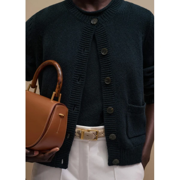 Cotton Linen Knit – luxury British Blue in Me and Em exclusively at Luxury Shoes 