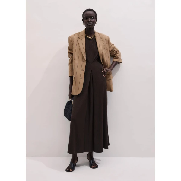 Bouclé Rib Jersey – luxury British Brown in Me and Em exclusively at Luxury Shoes 