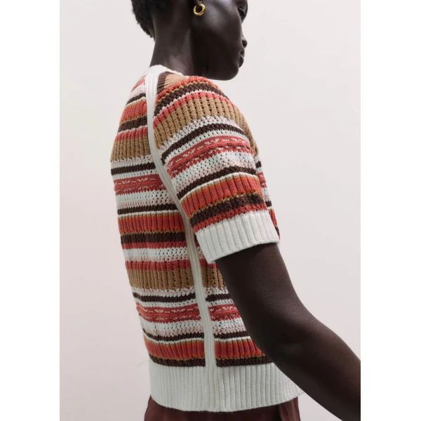 Me + Em Double Zip Knit Tee