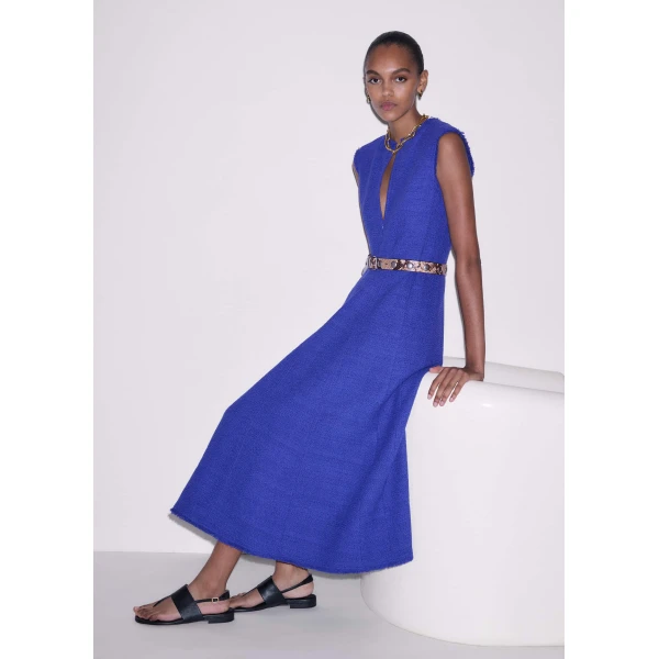 Textured Tweed – luxury British Blue in Me and Em exclusively at Luxury Shoes 