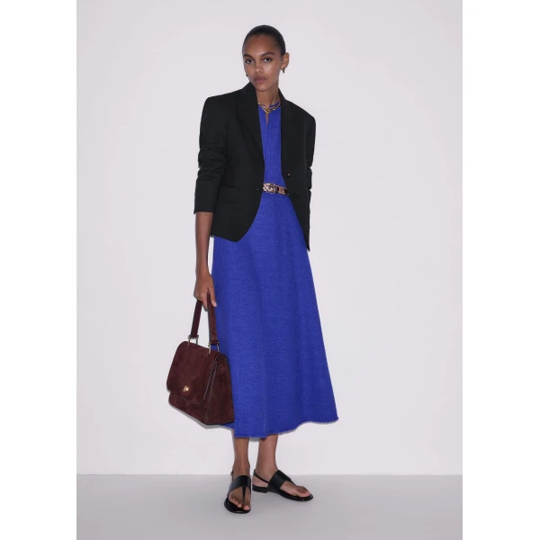 Textured Tweed – luxury British Blue in Me and Em exclusively at Luxury Shoes 