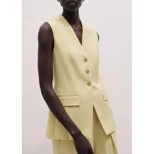 Crease-Less Tailoring – luxury British Yellow in Me and Em exclusively at Luxury Shoes 