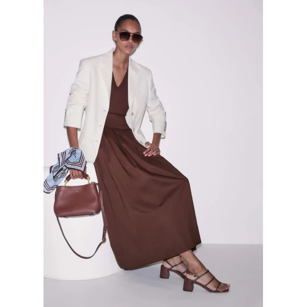 Mixed-Media Jersey – luxury British Brown in Me and Em exclusively at Luxury Shoes 