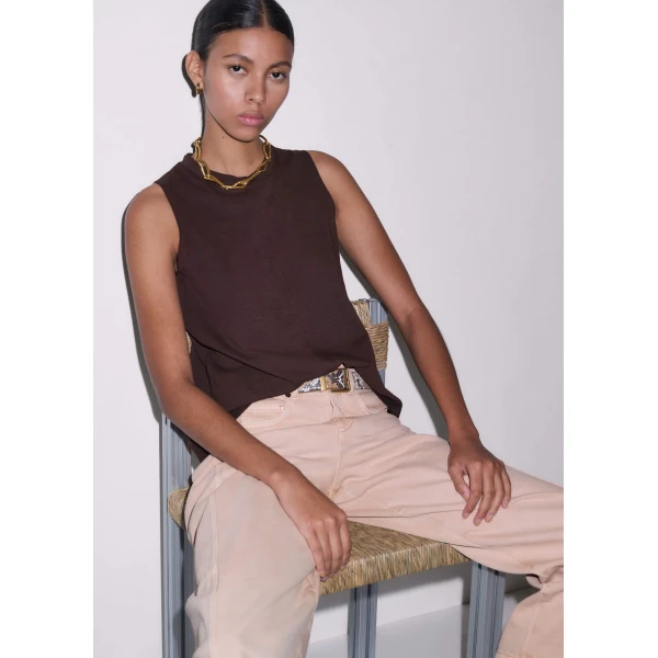Slub Jersey – luxury British Brown in Me and Em exclusively at Luxury Shoes 