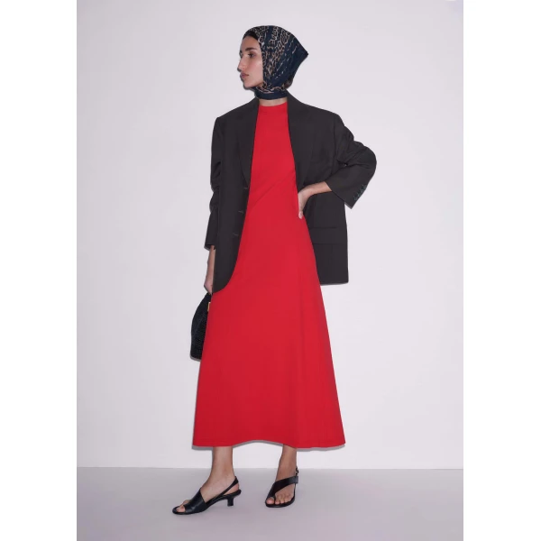 Crepe Jersey – luxury British Red in Me and Em exclusively at Luxury Shoes 