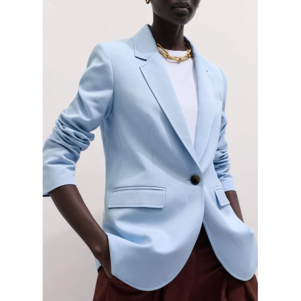 Italian Linen Blend – luxury British Blue in Me and Em exclusively at Luxury Shoes 