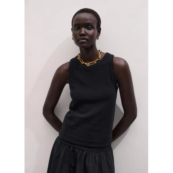 Bouclé Jersey – luxury British Black in Me and Em exclusively at Luxury Shoes 