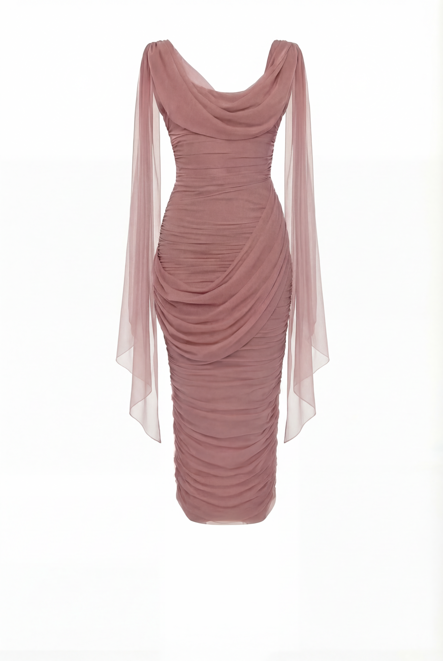 Milla Midi Dress in Italian Mesh with Draping - Dresses - Ukrainian Luxury Evening Gown at Luxury Shoes Milla Midi Dress in Italian Mesh with Draping - Dresses - Ukrainian Luxury Evening Gown at Luxury Shoes