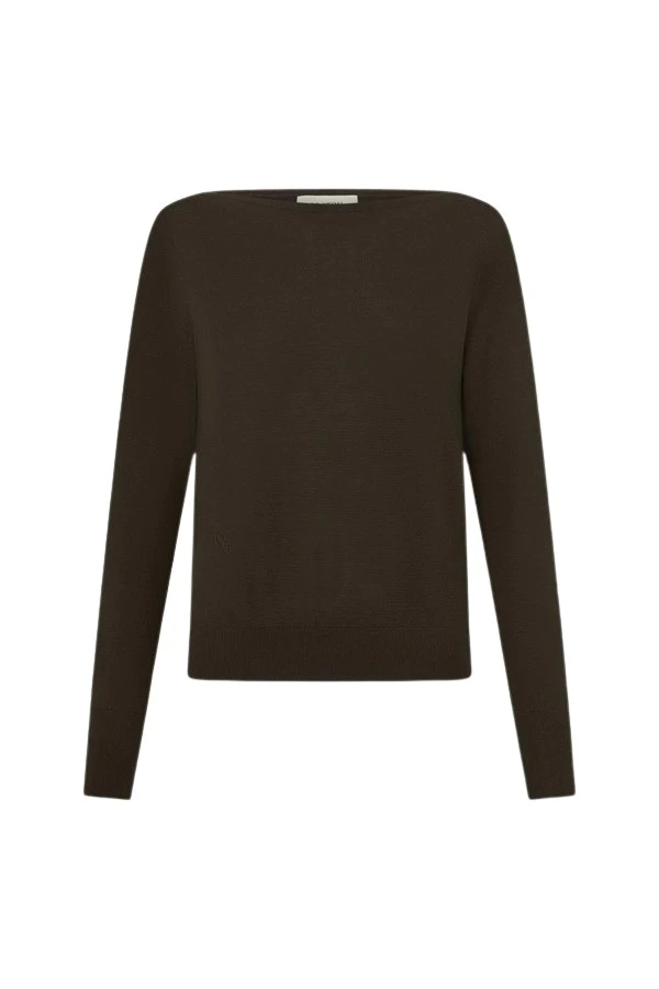 Oroton-Fine-Slash-Neck-Knit63591_nobg Oroton Fine Slash Neck Knit - Oroton Knitwear - Australian Heritage Luxury - Shop at Luxury Shoes