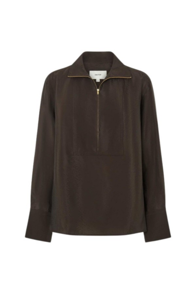 Oroton Half Placket Zip Shirt - Oroton Tops - Australian Heritage Luxury - Shop at Luxury Shoes 