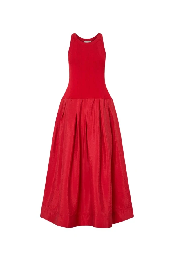 Oroton-Knit-Bodice-Midi-Dress40851_nobg Oroton Knit Bodice Midi Dress - Oroton Dresses - Australian Heritage Luxury - Shop at Luxury Shoes