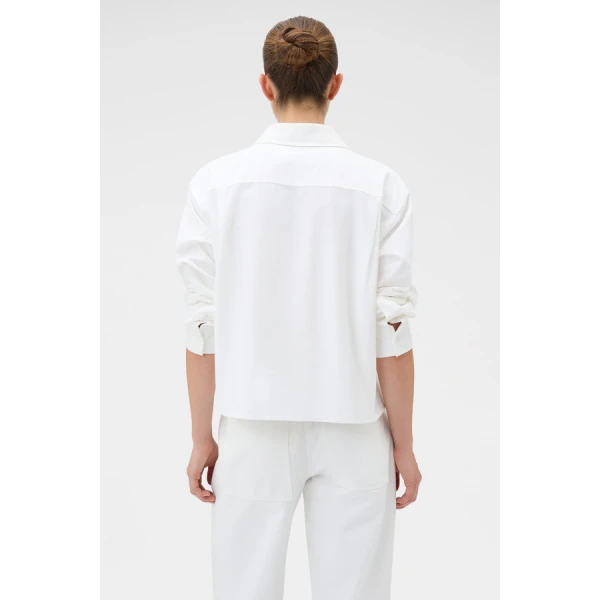 Oroton Oxford Cropped Shirt - Oroton Tops - Australian Heritage Luxury - Shop at Luxury Shoes 