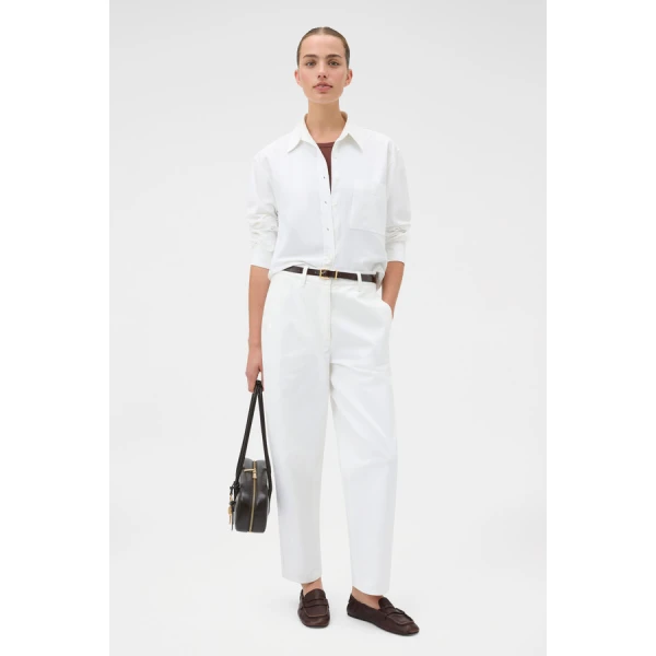 Oroton Oxford Cropped Shirt - Oroton Tops - Australian Heritage Luxury - Shop at Luxury Shoes 