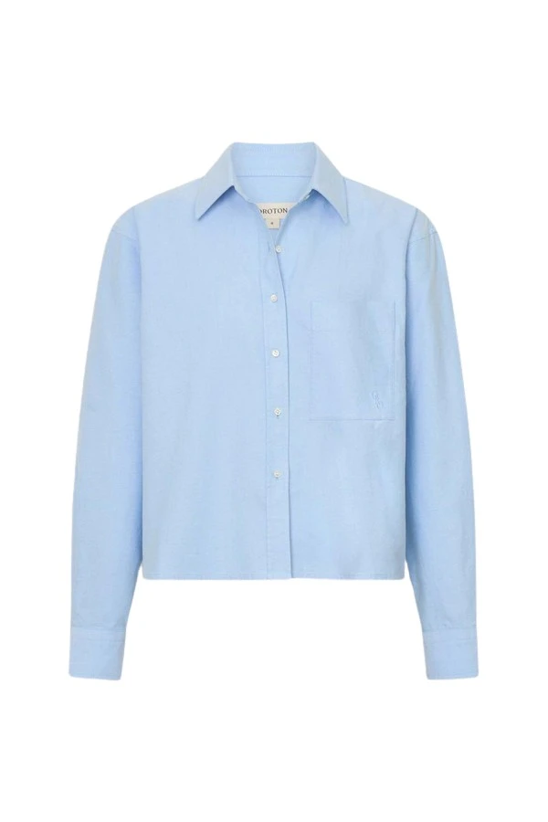 Oroton-Oxford-Cropped-Shirt36523_nobg Oroton Oxford Cropped Shirt - Oroton Tops - Australian Heritage Luxury - Shop at Luxury Shoes