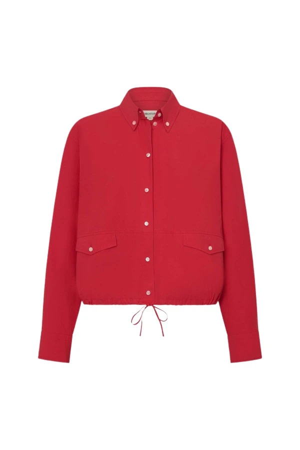 Oroton-Poplin-Drawstring-Shirt-772655_nobg Oroton Poplin Drawstring Shirt - Oroton Tops - Australian Heritage Luxury - Shop at Luxury Shoes