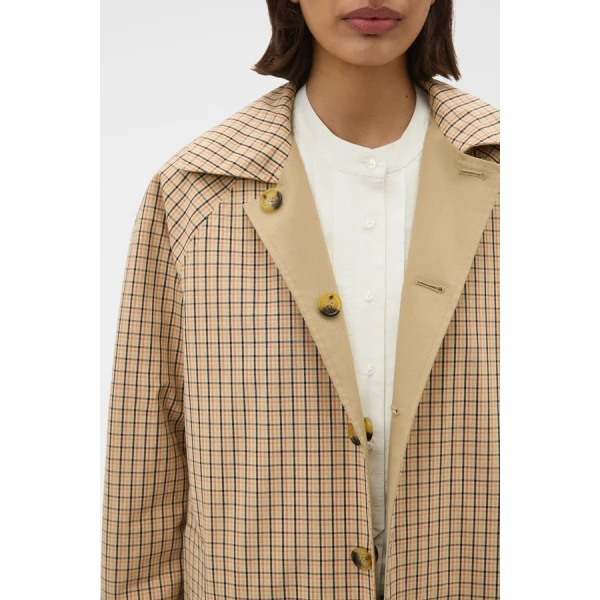 Oroton Reversible Check Mac - Oroton Coats - Australian Heritage Luxury - Shop at Luxury Shoes 
