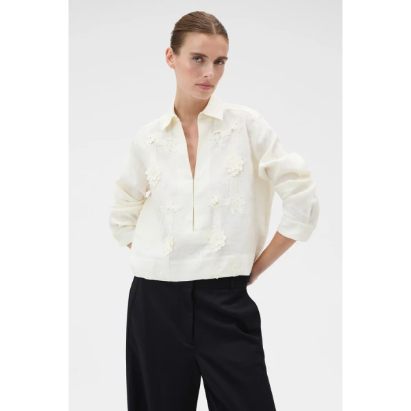 Oroton Ribbon Trim Shirt - Oroton Tops - Australian Heritage Luxury - Shop at Luxury Shoes 