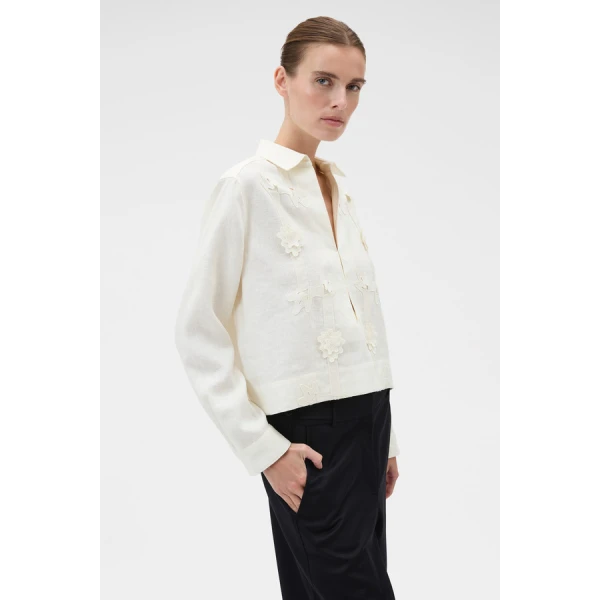 Oroton Ribbon Trim Shirt - Oroton Tops - Australian Heritage Luxury - Shop at Luxury Shoes 