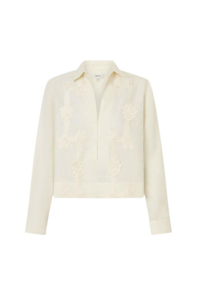Oroton Ribbon Trim Shirt - Oroton Tops - Australian Heritage Luxury - Shop at Luxury Shoes 