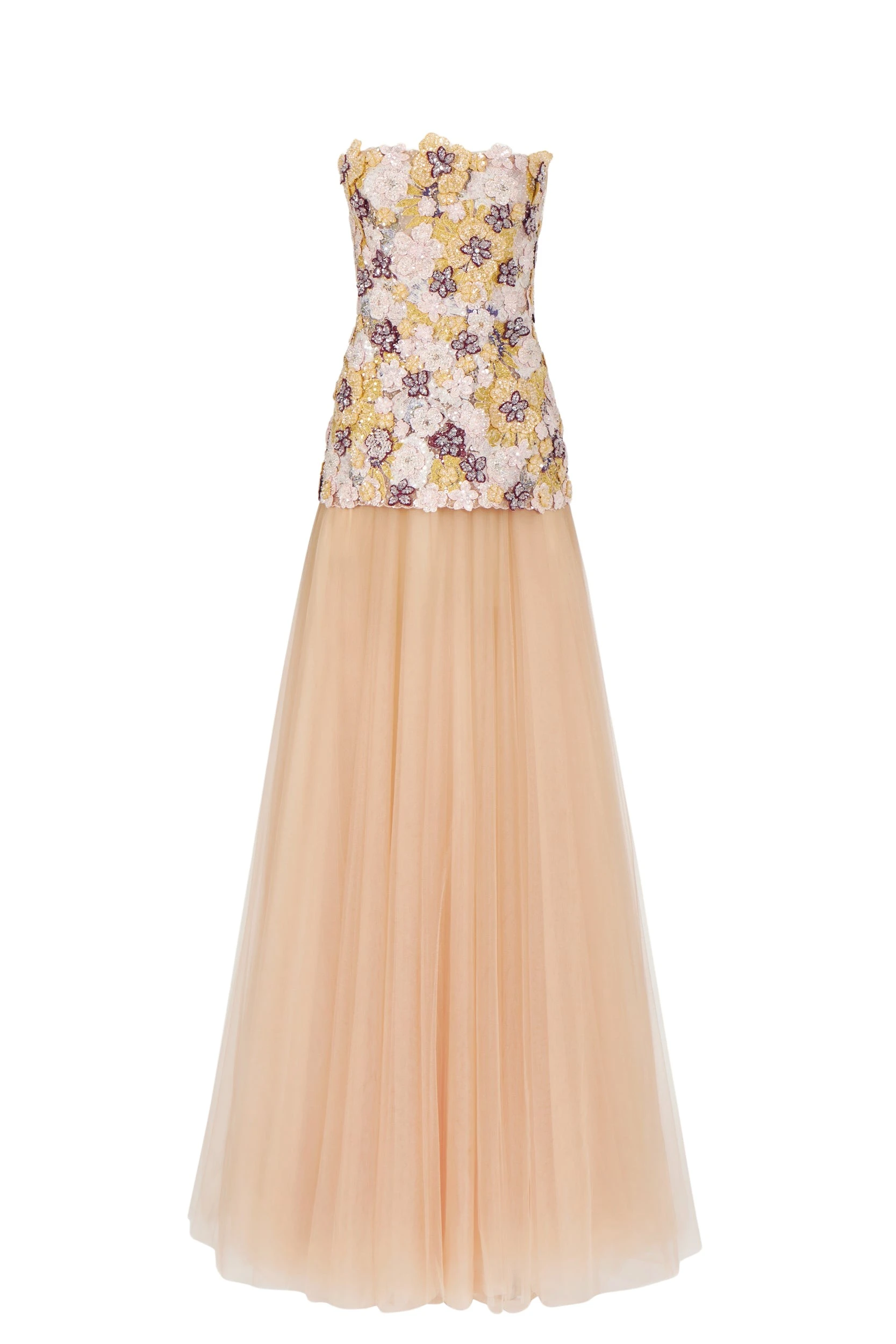 Thia-Embroidered-Tulle-Strapless-Dress-Costarellos-Dresses88381_nobg Costarellos Dresses - Romantic Greek Lace - Shop at Luxury Shoes