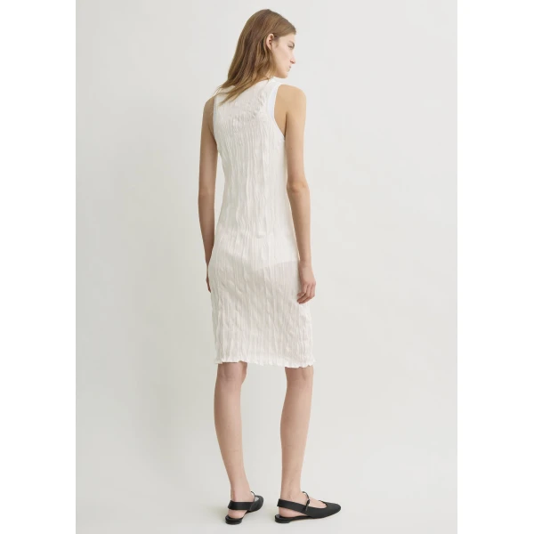 Crinkled Knit Tank Dress Black - Image 3