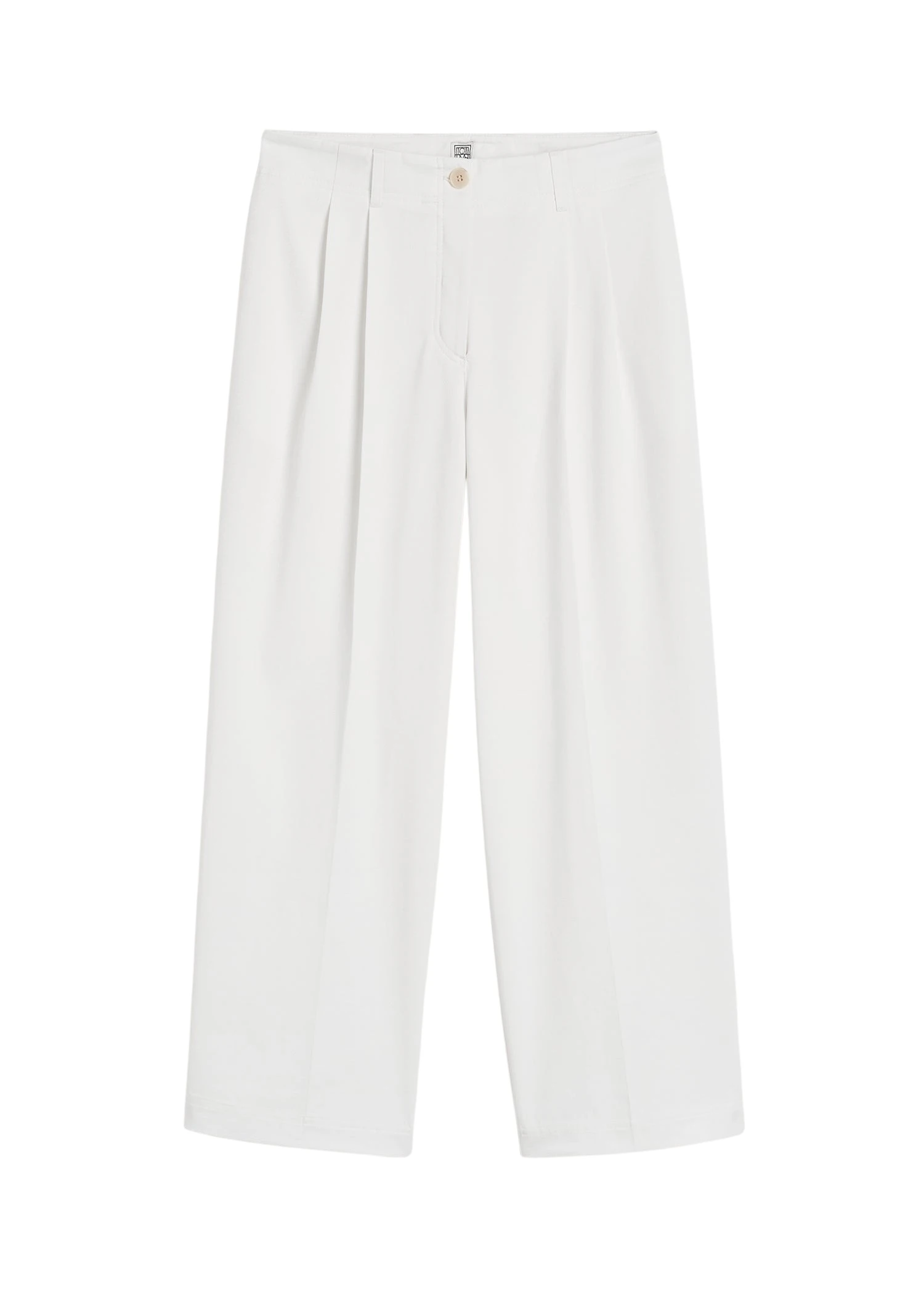 Toteme-Relaxed-Chino-Trousers-White12657_nobg Toteme Pants with minimalist design at Luxury Shoes