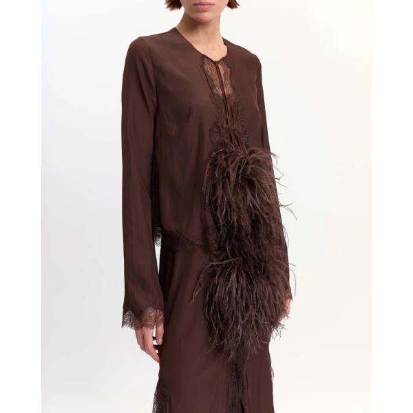 Elevate your elegance in this 16Arlington Knitwear from the luxury feather dress edit