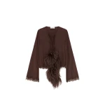Elevate your elegance in this 16Arlington Knitwear from the luxury feather dress edit