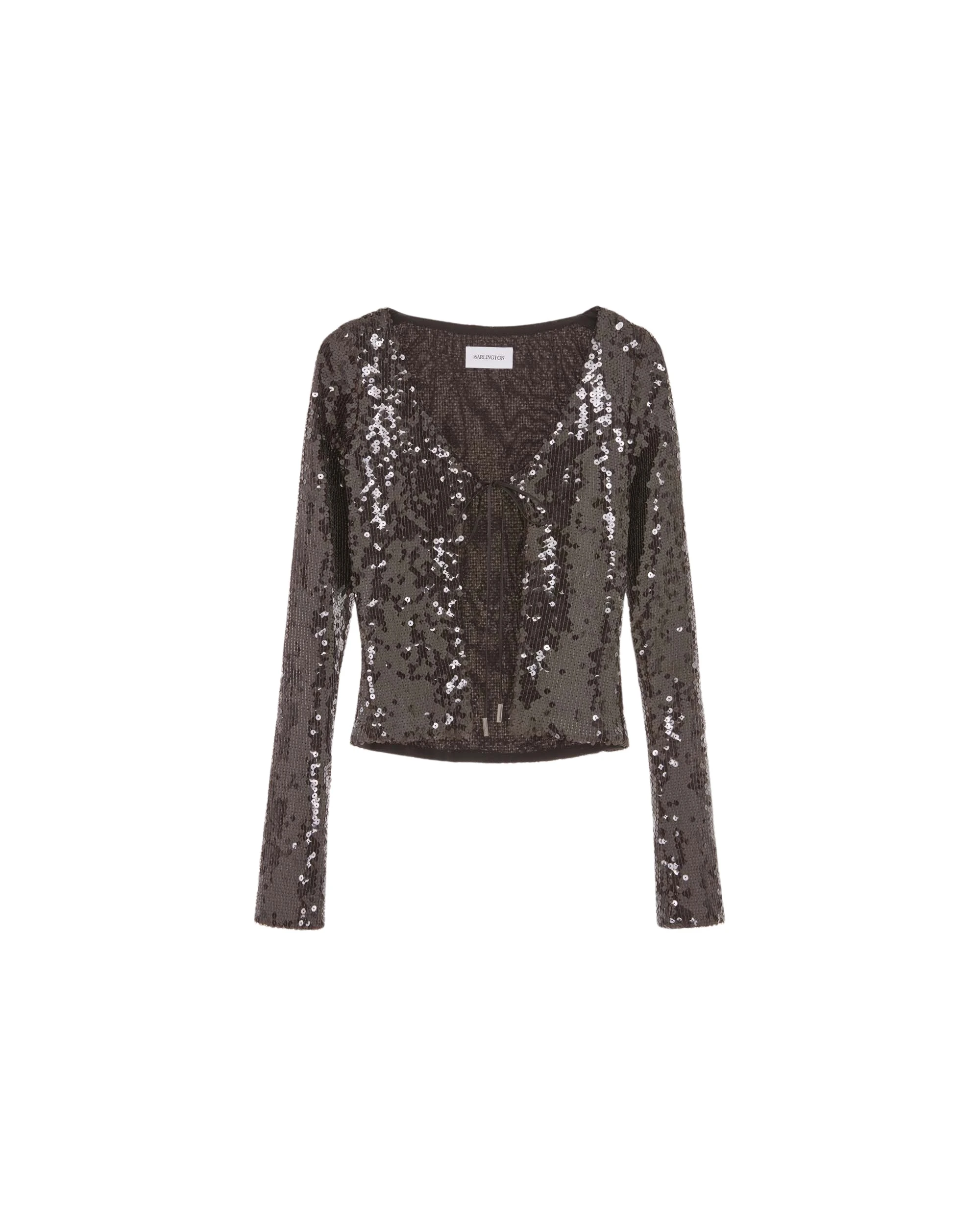 16Arlington-Elin-Cardigan-In-Paillette-coveti63475_nobg Elevate your elegance in this 16Arlington Knitwear from the luxury feather dress edit