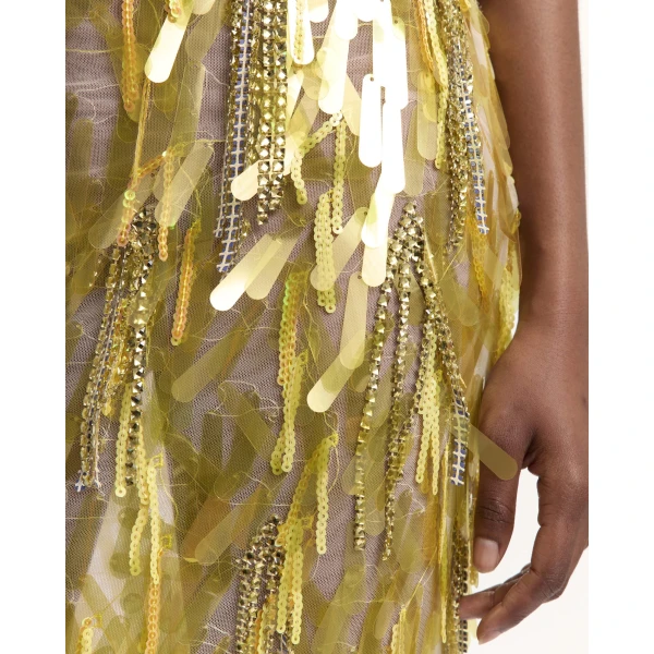 Elevate your elegance in this 16Arlington Skirts from the luxury feather dress edit