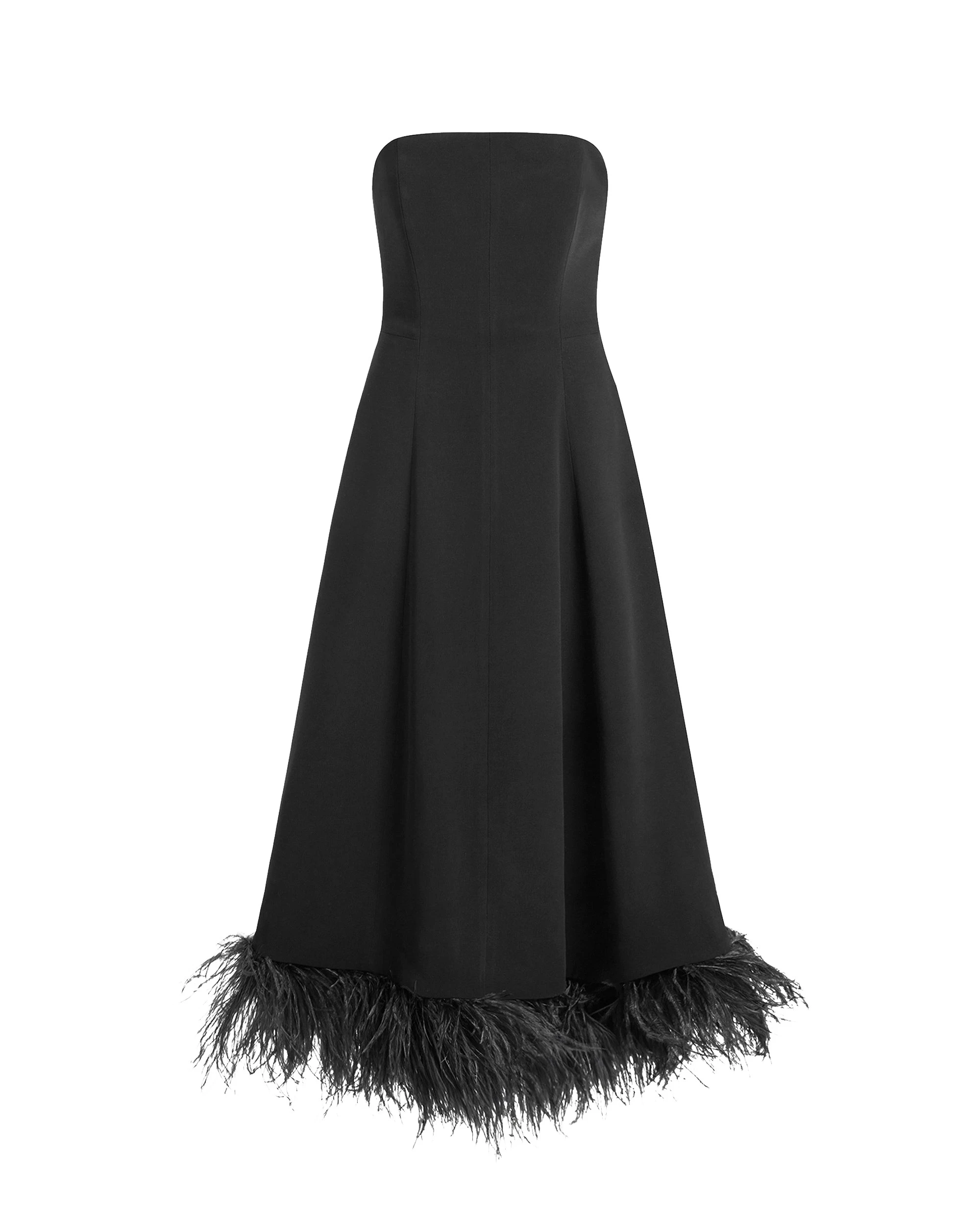 16Arlington-Gioele-Midi-Dress-In-Crepe-coveti61123_nobg Elevate your elegance in this 16Arlington Dresses from the luxury feather dress edit