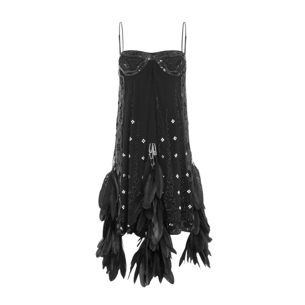 Elevate your elegance in this 16Arlington Dresses from the luxury feather dress edit
