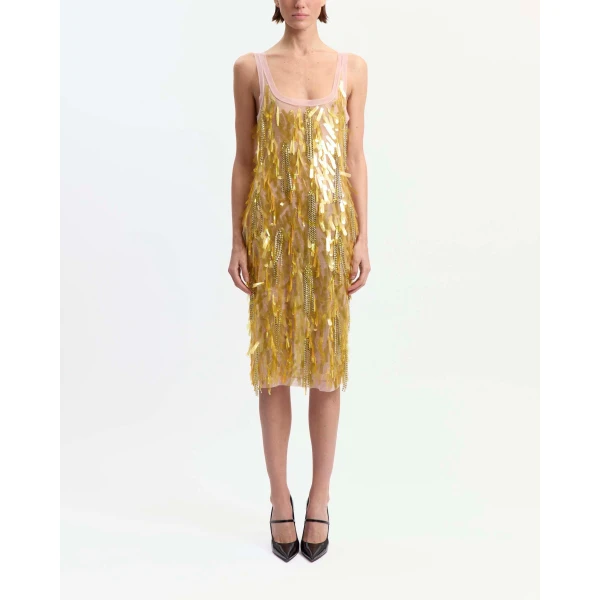 Elevate your elegance in this 16Arlington Dresses from the luxury feather dress edit