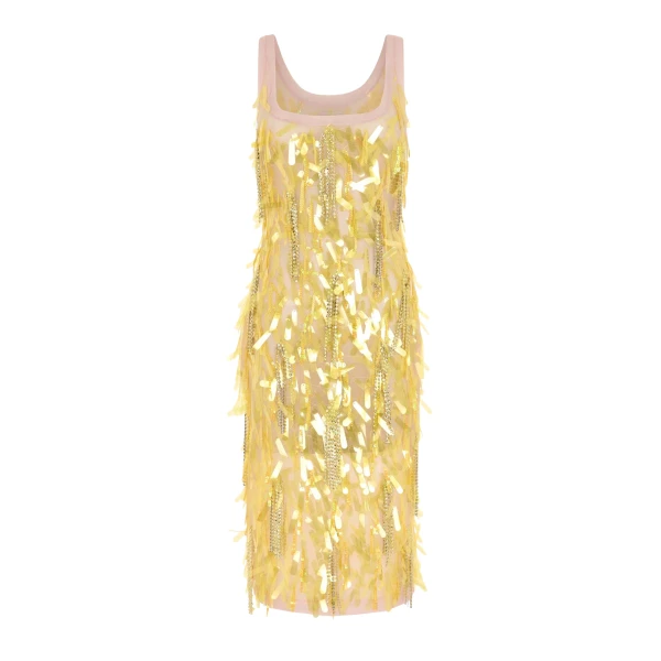 Elevate your elegance in this 16Arlington Dresses from the luxury feather dress edit