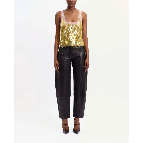 Elevate your elegance in this 16Arlington Tops from the luxury feather dress edit