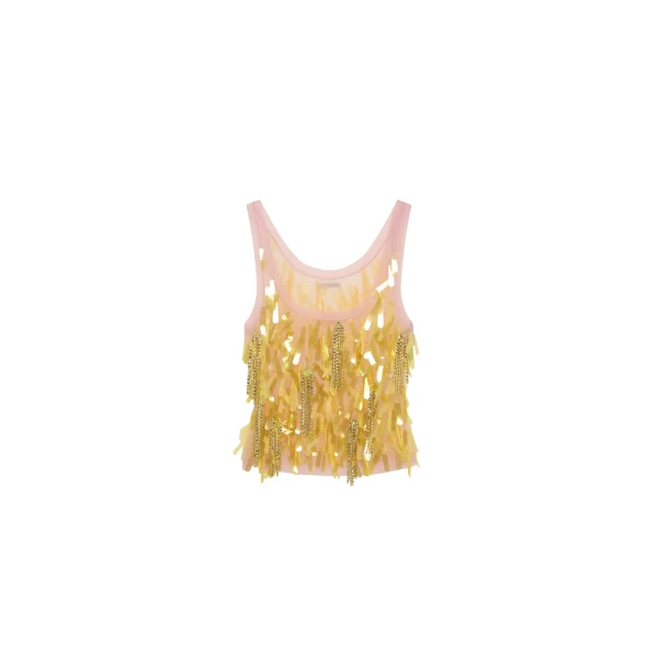 Elevate your elegance in this 16Arlington Tops from the luxury feather dress edit